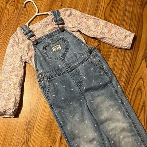 OshKosh B’gosh 4T overalls and shirt